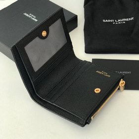 Сумка для мелочи Saint Laurent с двумя складками, импортная мелка