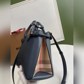 Burberry  Синий 7131 The Banner Tote House Сумка-тоут из кожи с 