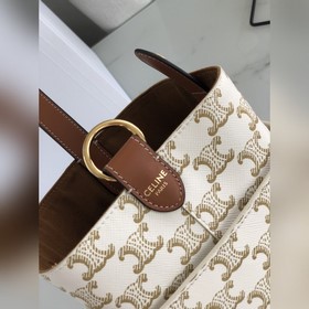 CELINE Кожаная окантовка, тканевая подкладка Ручная сумка с заст