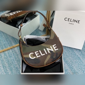 CELINE Камуфляжная сумка в форме полумесяца, сумка под мышку, су