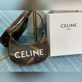 CELINE Камуфляжная сумка в форме полумесяца, сумка под мышку, су
