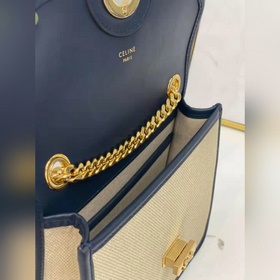 CELINE Джинсовая сумка через плечо из кожи Ткань, окантовка из о