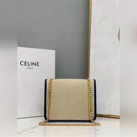 CELINE Джинсовая сумка через плечо из кожи Ткань, окантовка из о