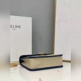 CELINE Джинсовая сумка через плечо из кожи Ткань, окантовка из о