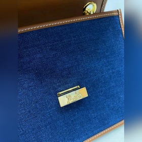 CELINE Джинсовая ткань и кожа, сумка через плечо Ткань, окантовк