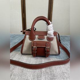 CHLOE Новая мини-сумка из хлопчатобумажной ткани/водяной кожи Сп