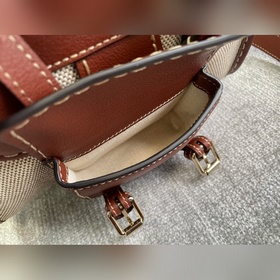 CHLOE Новая мини-сумка из хлопчатобумажной ткани/водяной кожи Сп