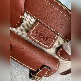 CHLOE Новая мини-сумка из хлопчатобумажной ткани/водяной кожи Сп