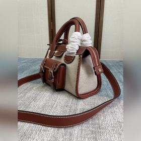 CHLOE Новая мини-сумка из хлопчатобумажной ткани/водяной кожи Сп