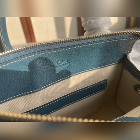 CHLOE Новая модель мини-сумки из хлопкового полотна/водяной кожи
