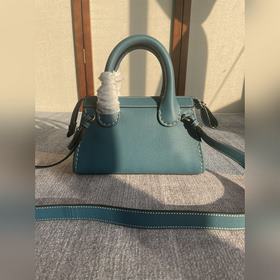 CHLOE Новая модель мини-сумки из хлопкового полотна/водяной кожи
