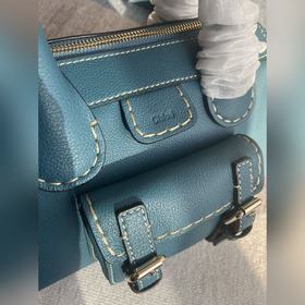 CHLOE Новая модель мини-сумки из хлопкового полотна/водяной кожи