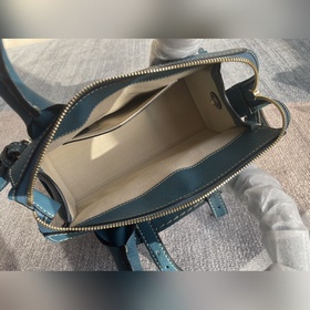CHLOE Новая модель мини-сумки из хлопкового полотна/водяной кожи