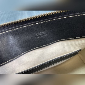 CHLOE Новая мини-сумка из хлопкового полотна/водяной кожи Способ 