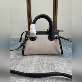 CHLOE Новая мини-сумка из хлопкового полотна/водяной кожи Способ 