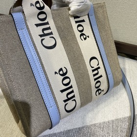 CHLOE Сумка-тоут из льняного полотна и гладкой кожи В ходе реформ