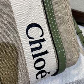 CHLOE Сумка-тоут из льняного полотна и гладкой кожи В ходе реформ