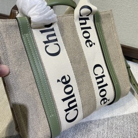 CHLOE Сумка-тоут из льняного полотна и гладкой кожи В ходе реформ