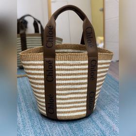 CHLOE  Большая сумка-корзина Woody с лентой Woody Ручка для носк