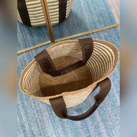 CHLOE  Большая сумка-корзина Woody с лентой Woody Ручка для носк