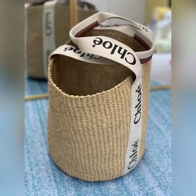 CHLOE  Большая сумка-корзина Woody с лентой Woody Ручка для носк