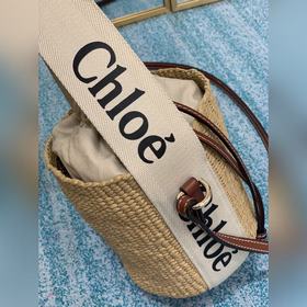 CHLOE  woody маленькая сумка-корзина С лентой Woody Ручная, чере