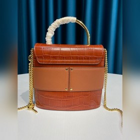 CHLOE  Маленькая сумка ABY LOCK с тиснением под кожу крокодила, 