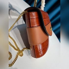 CHLOE  Маленькая сумка ABY LOCK с тиснением под кожу крокодила, 