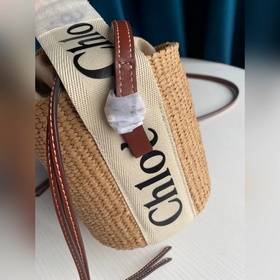 CHLOE Новая сумка из плетеного ротанга Small Woody Basket Малень
