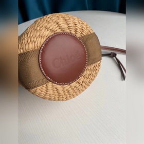 CHLOE Новая сумка из плетеного ротанга Small Woody Basket Малень