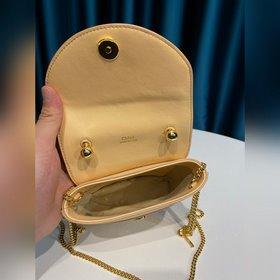 CHLOE Маленькая сумка ABY LOCK из гладкой кожи с тиснением под ко