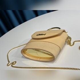 CHLOE Маленькая сумка ABY LOCK из гладкой кожи с тиснением под ко