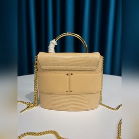 CHLOE Маленькая сумка ABY LOCK из гладкой кожи с тиснением под ко