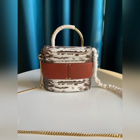 Chloe Маленькая сумка ABY LOCK с тиснением под кожу ящерицы, сшит