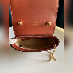 Chloe Маленькая сумка ABY LOCK с тиснением под кожу ящерицы, сшит