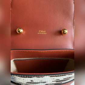 Chloe Маленькая сумка ABY LOCK с тиснением под кожу ящерицы, сшит