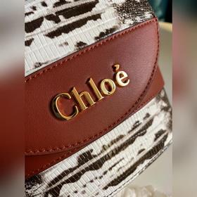 Chloe Маленькая сумка ABY LOCK с тиснением под кожу ящерицы, сшит