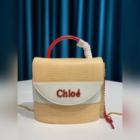 CHLOE Маленькая сумка ABY LOCK из тельневой кожи с тиснением под