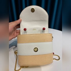 CHLOE Маленькая сумка ABY LOCK из тельневой кожи с тиснением под