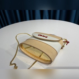 CHLOE Маленькая сумка ABY LOCK из тельневой кожи с тиснением под