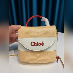 CHLOE Маленькая сумка ABY LOCK из тельневой кожи с тиснением под