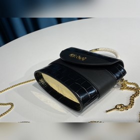 CHLOE  Маленькая сумка ABY LOCK с тиснением под кожу крокодила, 