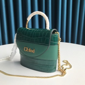 CHLOE  Маленькая сумка ABY LOCK с тиснением под кожу крокодила, 