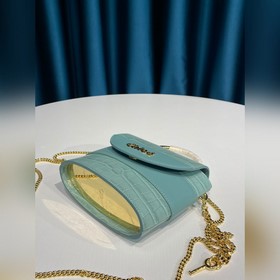 CHLOE  Маленькая сумка ABY LOCK с тиснением под кожу крокодила, 