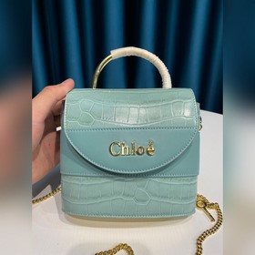 CHLOE  Маленькая сумка ABY LOCK с тиснением под кожу крокодила, 