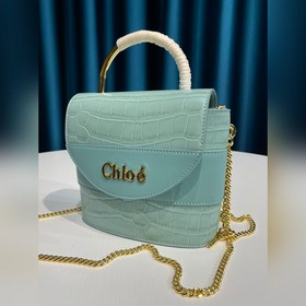 CHLOE  Маленькая сумка ABY LOCK с тиснением под кожу крокодила, 
