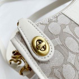 Coach Модель： C0721 23 Классическая сумка с логотипом из ткани 