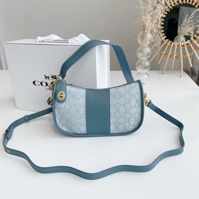 Coach Модель： C0721 23 Классическая сумка с логотипом из ткани