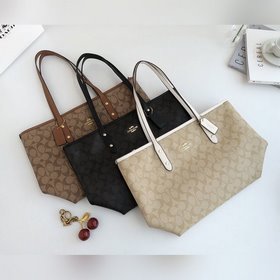 COACH Классическая сумка с логотипом виде буквы C из ПВХ с кожан