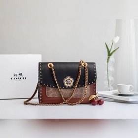 Coach parker Женская сумка 29416 Сумка с цепочкой и змеиной тек
